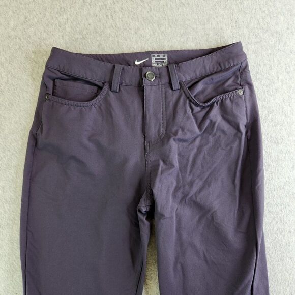 Nike Golf Pants Womens 2 Purple Slim Leg Water Resistant Nylon Repel AT3327-015 - Picture 2 of 16